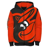 Youth Fanatics Orange/Black Baltimore Orioles Postcard Full-Zip Hoodie Jacket