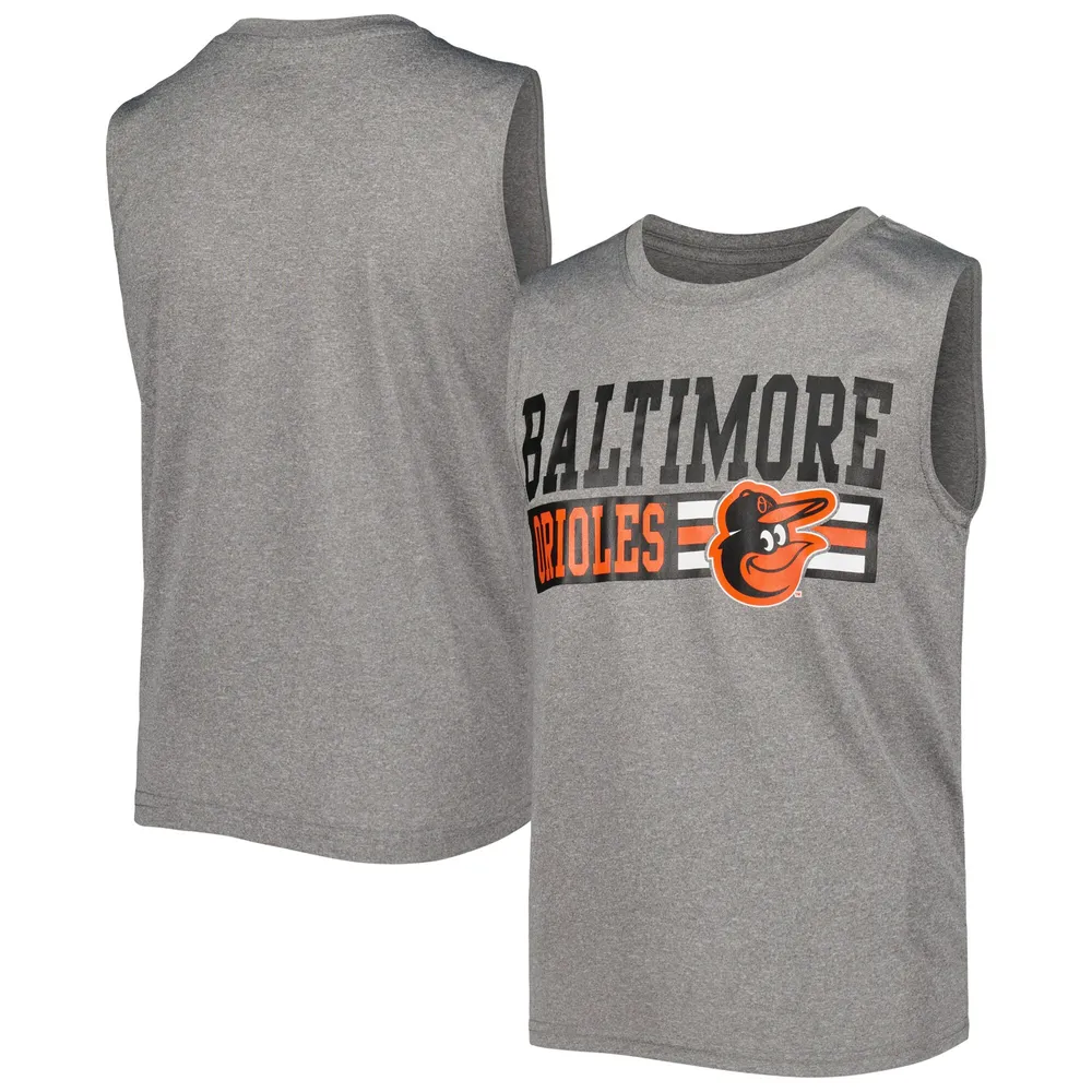Baltimore Orioles Youth Sleeveless T-Shirt - Heather Gray