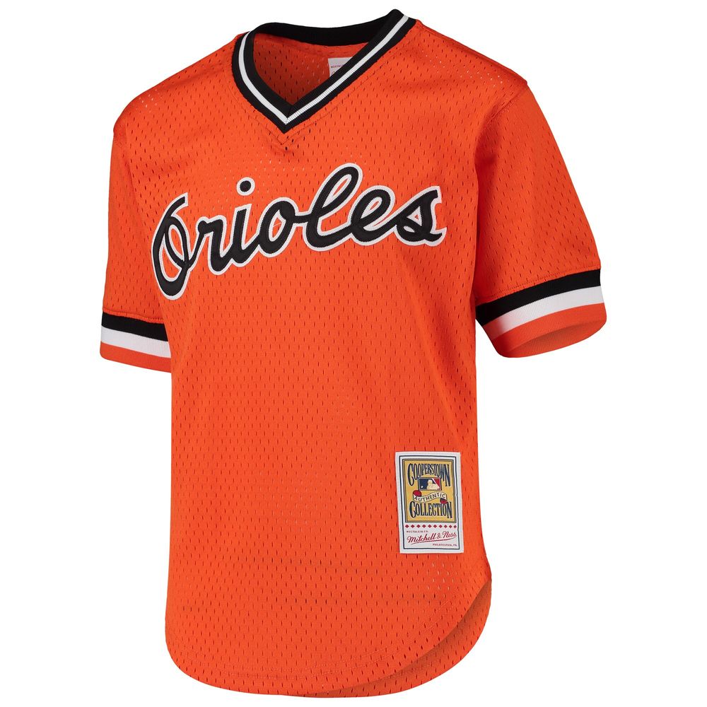 Mitchell & Ness Youth Mitchell & Ness Cal Ripken Jr. Orange Baltimore  Orioles Cooperstown Collection Mesh Batting Practice Jersey