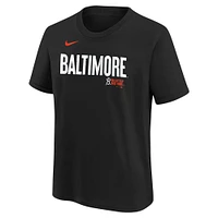 T-shirt Nike Adley Rutschman pour jeune Baltimore Orioles Fuse City Connect avec nom et numéro noir