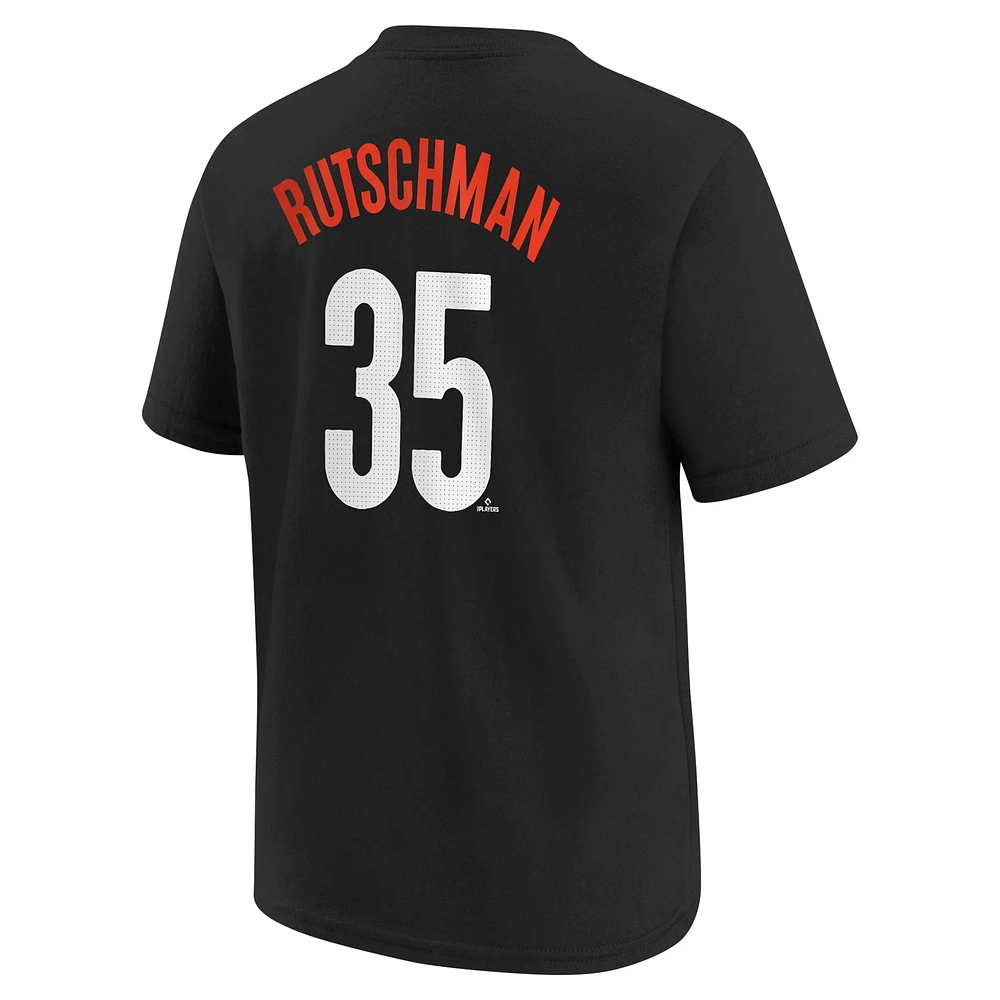 T-shirt Nike Adley Rutschman pour jeune Baltimore Orioles Fuse City Connect avec nom et numéro noir