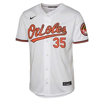 Maillot de joueur Nike Adley Rutschman blanc pour jeunes Baltimore Orioles en édition limitée