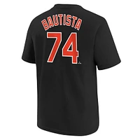 T-shirt Nike Felix Bautista pour enfant avec nom et numéro des Orioles de Baltimore, noir