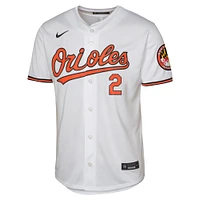 Maillot Nike Gunnar Henderson pour jeune, blanc, Baltimore Orioles, domicile limité