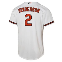 Maillot de joueur Nike Gunnar Henderson blanc réplique à domicile 2.0 des Orioles Baltimore pour jeunes