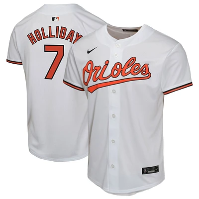 Maillot de match joueur à domicile Nike Jackson Holliday des Orioles Baltimore, blanc, pour jeunes