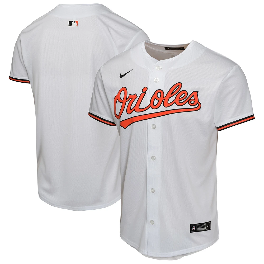 Maillot de match à domicile Nike blanc des Orioles Baltimore pour jeunes