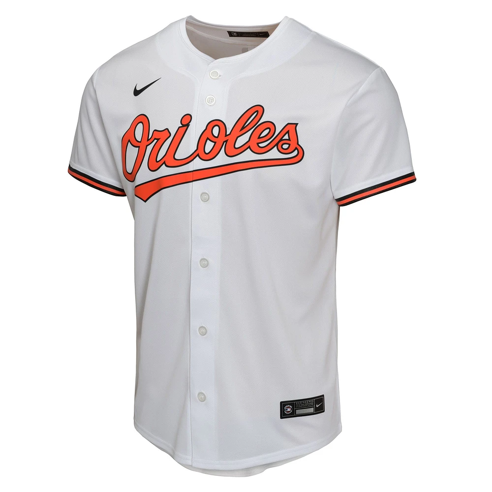 Maillot de match à domicile Nike blanc des Orioles Baltimore pour jeunes