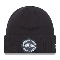 Baltimore Ravens New Era 2022 Inspire Change  Cuffed Knit Hat - Black