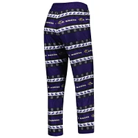 Ensemble de pyjama laid FOCO violet Baltimore Ravens Wordmark pour femmes