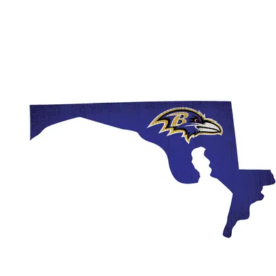 Baltimore Ravens 12" Logo State Sign