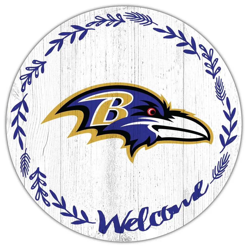 Baltimore Ravens 12'' Sugar Skull Sign