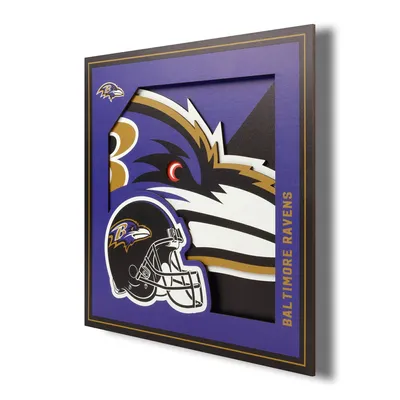 Baltimore Ravens 12'' x 12'' 3D Logo Wall Art