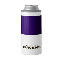 Glacière fine à blocs de couleurs de 12 oz des Baltimore Ravens