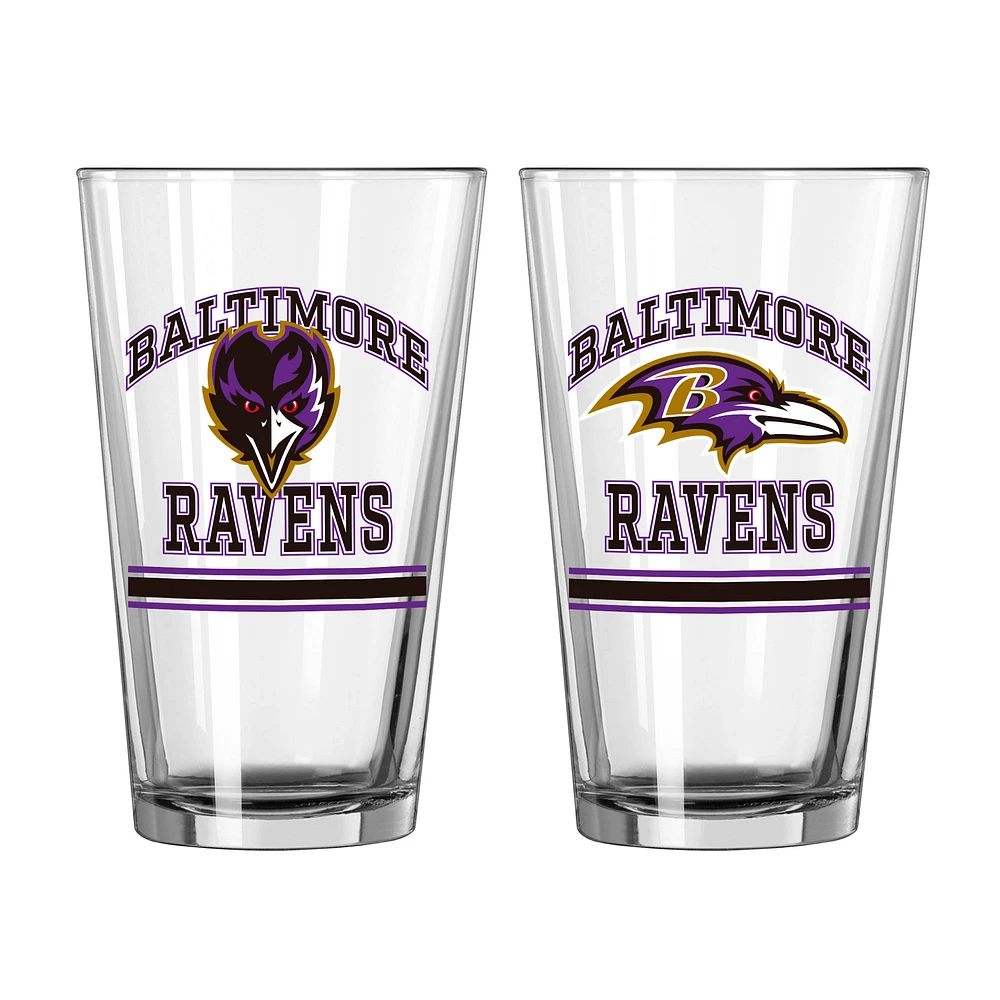 Baltimore Ravens 16oz. Pint Glass Two Pack