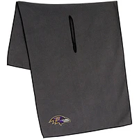 Serviette en microfibre grise 19" x 41" Baltimore Ravens