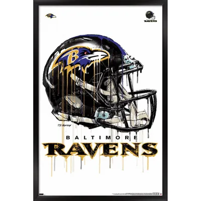 Baltimore Ravens 24.25'' x 35.75'' Framed Helmet Poster