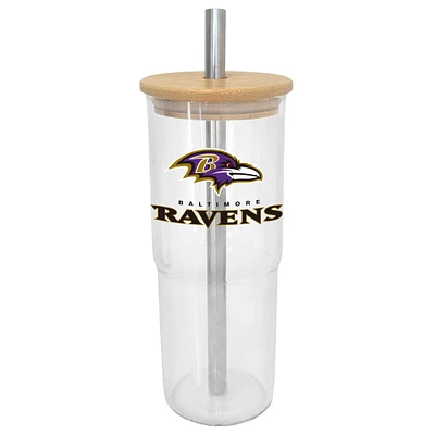 Baltimore Ravens 24oz. Glass Tumbler