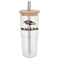 Baltimore Ravens 24oz. Glass Tumbler