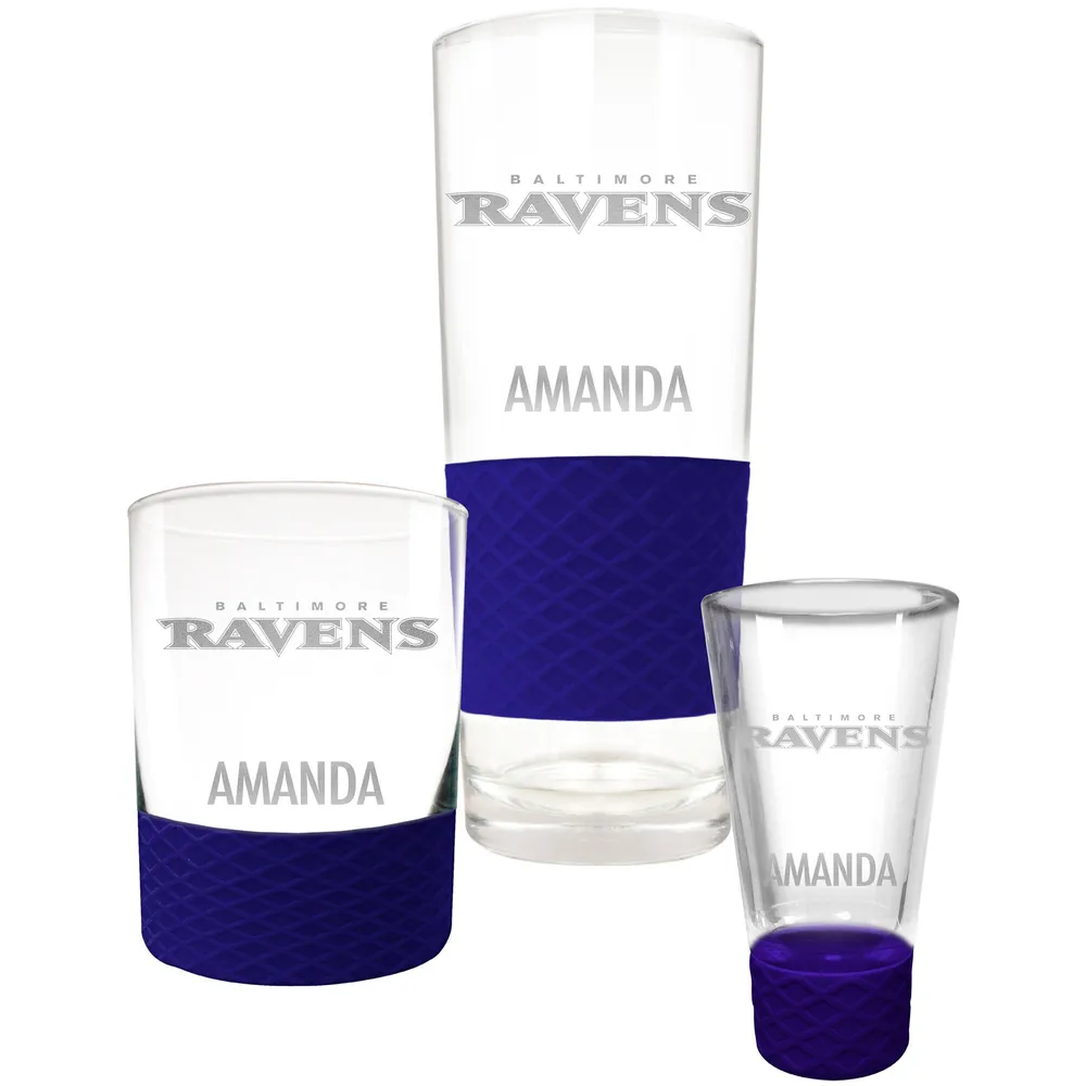 Lids Baltimore Ravens 3-Piece Personalized Homegating Drinkware Set