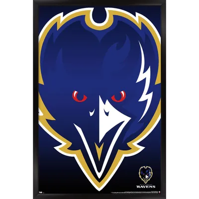 Baltimore Ravens 34.25'' x 35'' Framed Logo Poster