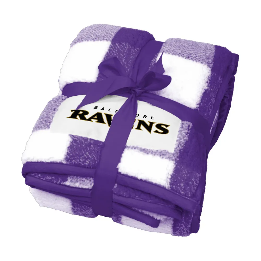 NFL Baltimore Ravens Gridiron Fleece Throw, Purple, 50 x 60