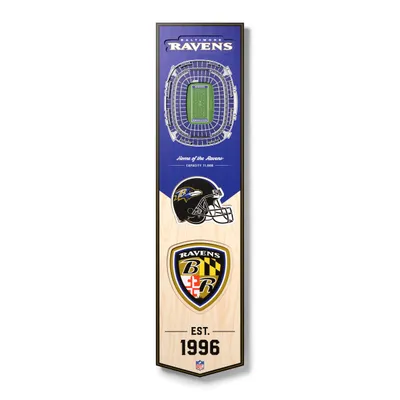 Baltimore Ravens 8'' x 32'' 3D StadiumView Banner