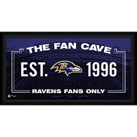 Collage de grottes de fans encadré 10" x 20" des Ravens de Baltimore