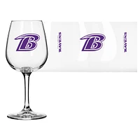 Baltimore Ravens Logo 12oz. Stemmed Wine Glass