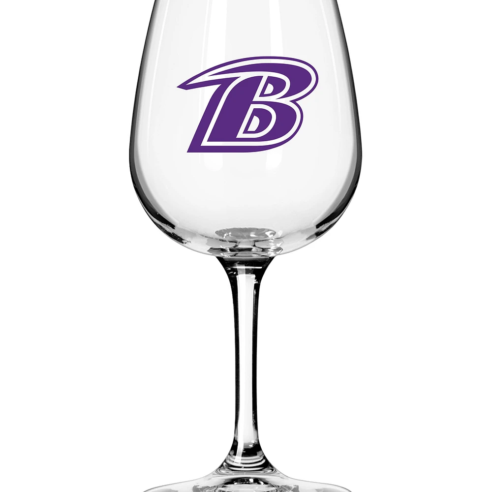 Baltimore Ravens Logo 12oz. Stemmed Wine Glass