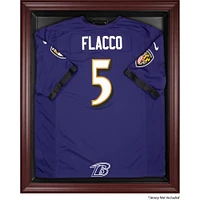 Vitrine de présentation encadrée en acajou pour maillots des Ravens de Baltimore