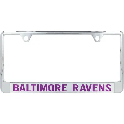 Baltimore Ravens Metal Frame Acrylic Bottom Inlaid Mirror License Plate Frame