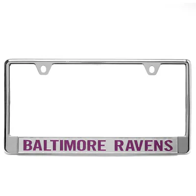 Baltimore Ravens Mirror With Color Letters License Plate Frame