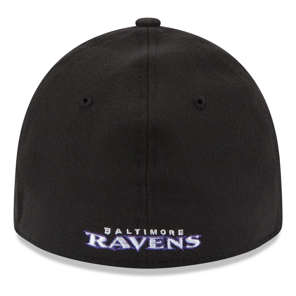 Baltimore Ravens New Era 39THIRTY Team Classic Flex Hat - Black