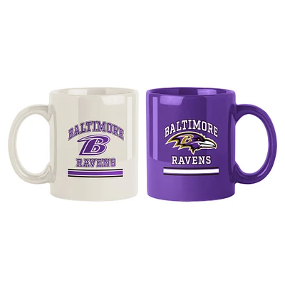 Baltimore Ravens Two-Pack 15oz. Color Mug Set