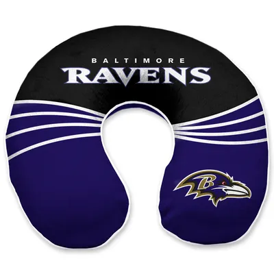 Baltimore Ravens Wave Memory Foam U-Neck Travel Pillow - Purple