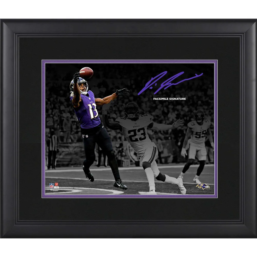 Lids Lamar Jackson Baltimore Ravens Fanatics Authentic Framed 11 x 14  Spotlight Photograph - Facsimile Signature