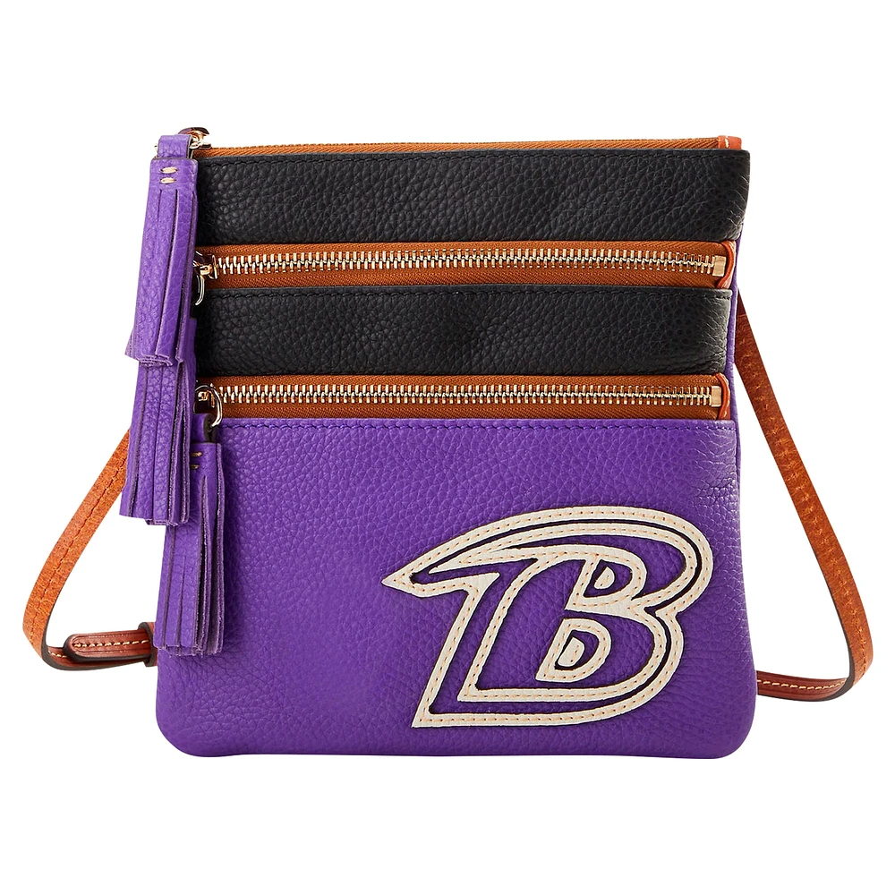 Sac à main à bandoulière triple zip Dooney & Bourke Baltimore Ravens Infield