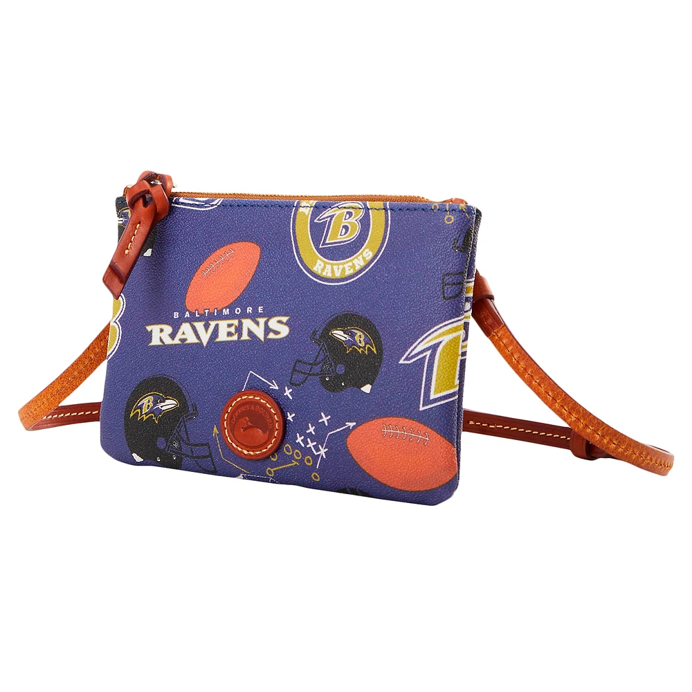 Sac à main à bandoulière avec fermeture éclair sur le dessus Dooney & Bourke Baltimore Ravens