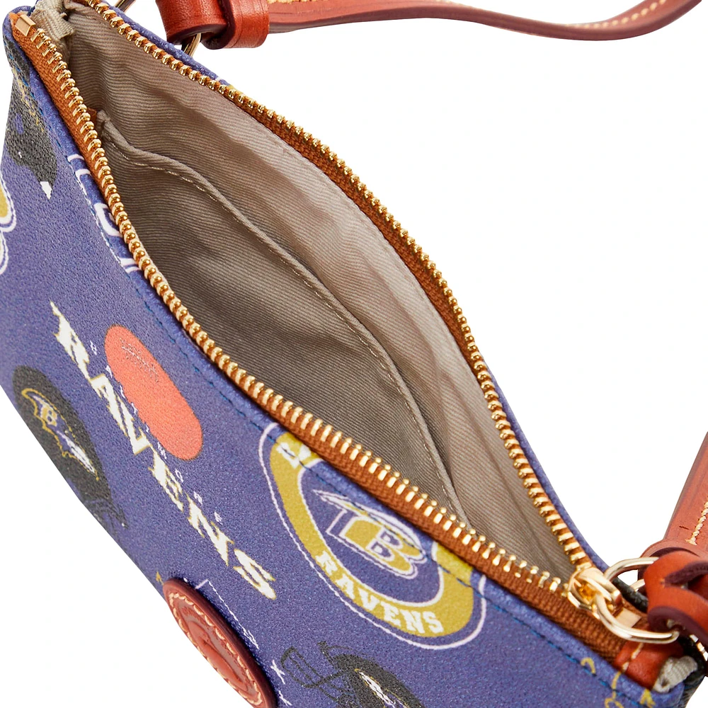 Sac à main à bandoulière avec fermeture éclair sur le dessus Dooney & Bourke Baltimore Ravens