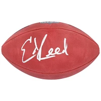 Ballon de football Wilson Duke en couleur autographié par Ed Reed Baltimore Ravens