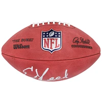 Ballon de football Wilson Duke en couleur autographié par Ed Reed Baltimore Ravens