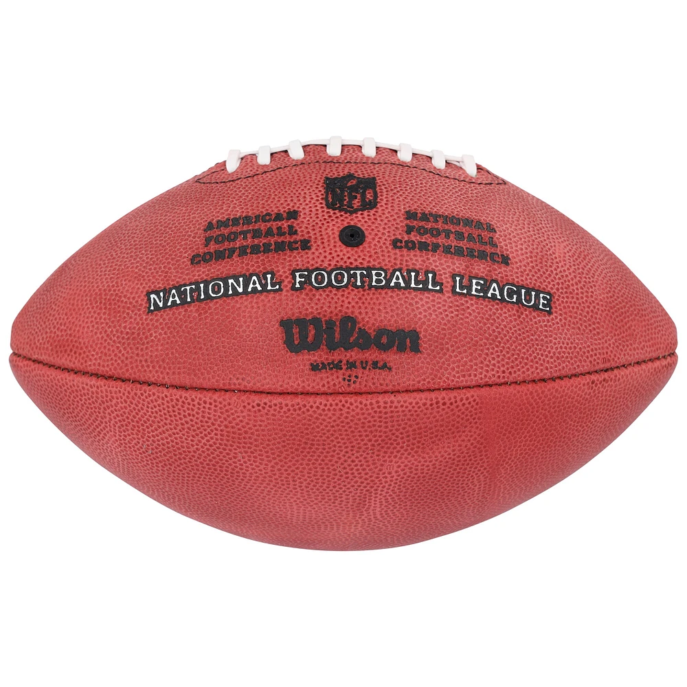 Ballon de football Wilson Duke en couleur autographié par Ed Reed Baltimore Ravens