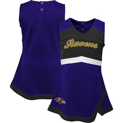 Robe pull violette pour bébé Baltimore Ravens Cheer Captain fille