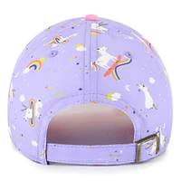 Bonnet réglable pour fille d'âge préscolaire '47 Lavande Baltimore Ravens Unicorn Clean Up