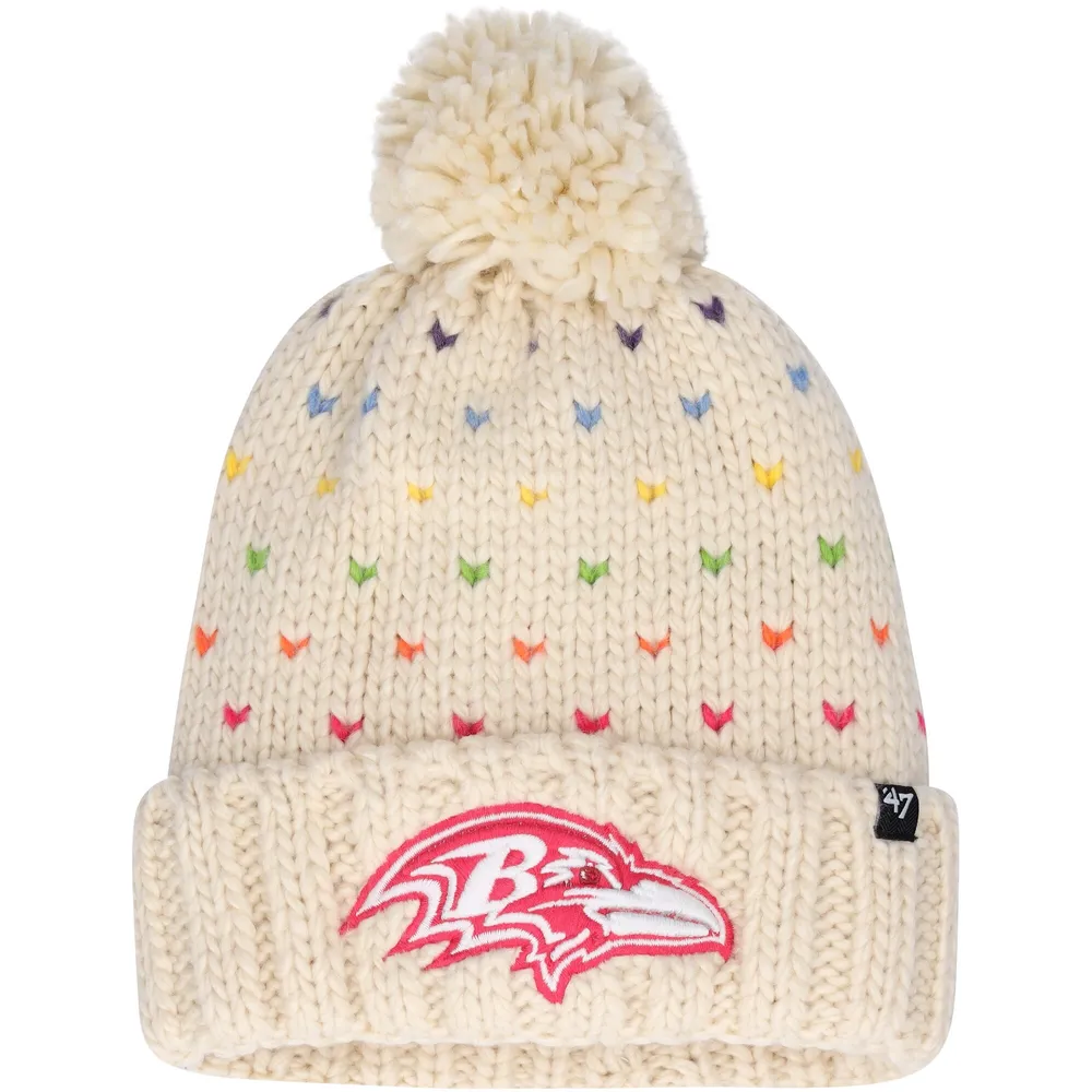 Lids Baltimore Ravens '47 Girls Youth Sprinkles Cuffed Knit Hat with Pom -  Cream