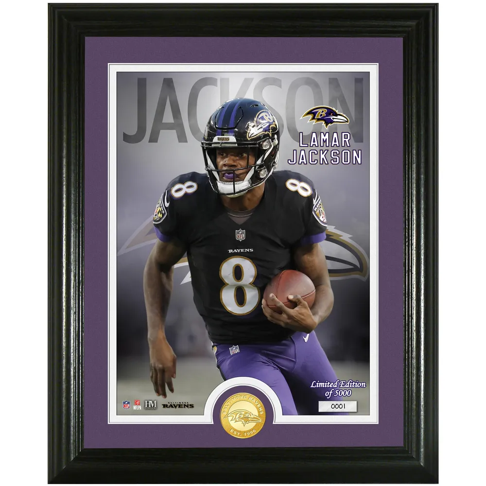 Lamar Jackson Baltimore Ravens Jersey Number Frame