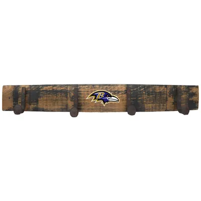 Baltimore Ravens Imperial 5'' x 35'' Oak Barrel Coat Rack