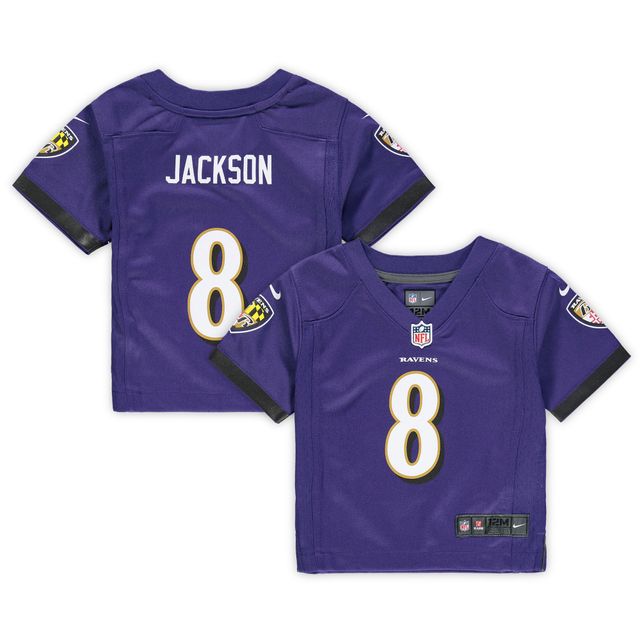 Maillot de match Nike Lamar Jackson violet Baltimore Ravens pour bébé