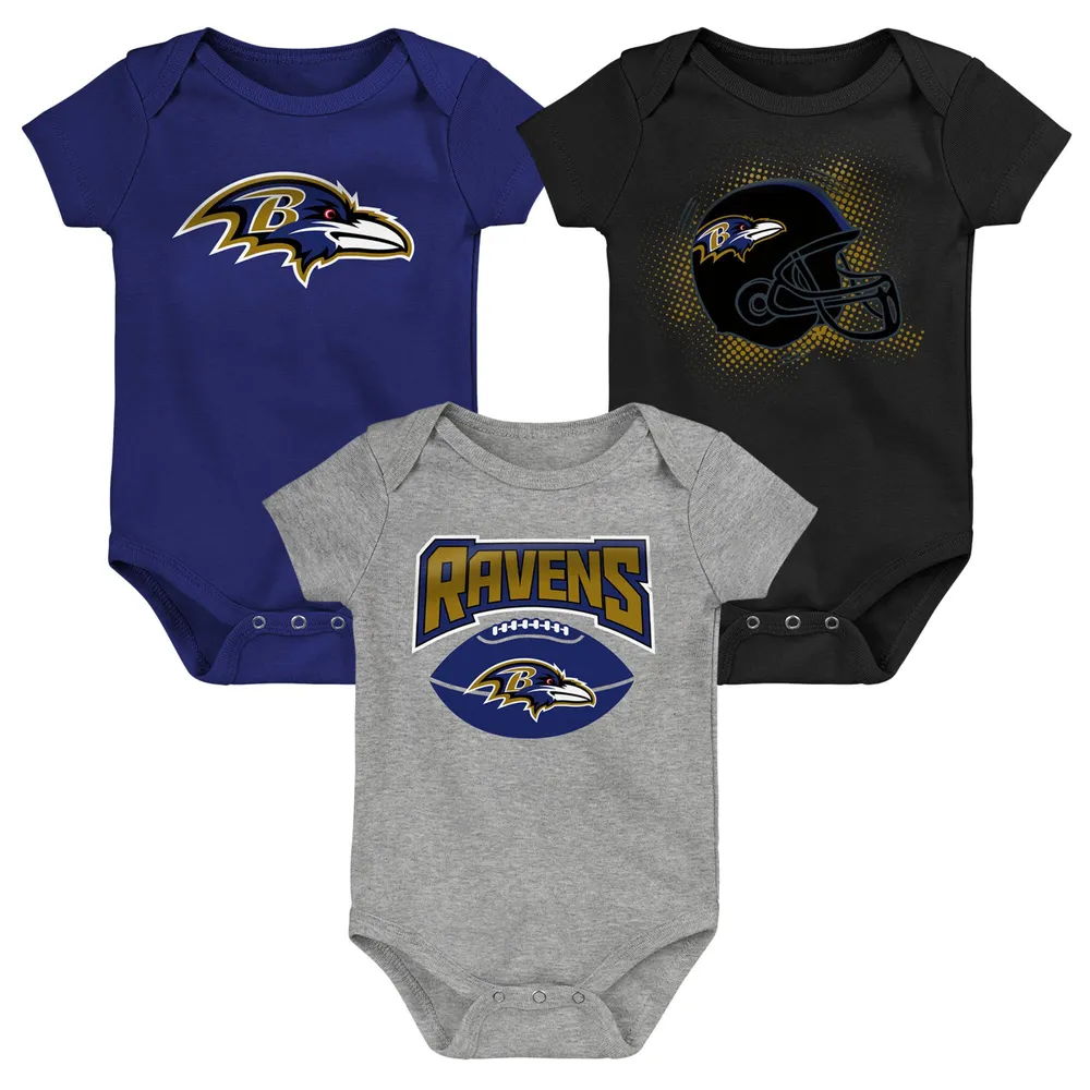 Men's Fanatics Branded Heathered Gray/Purple Baltimore Ravens